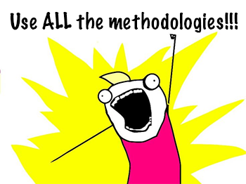 all the things meme image reading all the methodlogies